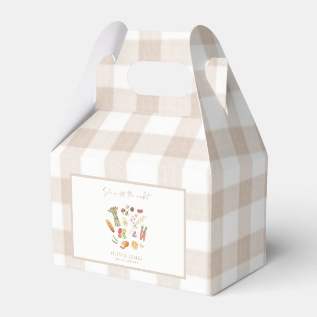 Caixinha De Lembrancinhas Ela está fora do mercado de noivas floral (Frente)