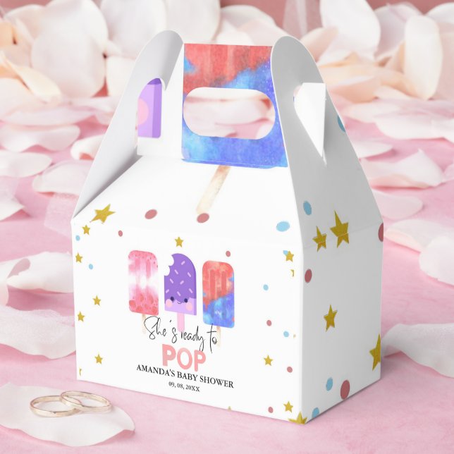 Caixinha De Lembrancinhas Ela está pronta para Chá de fraldas pop (Casamento)