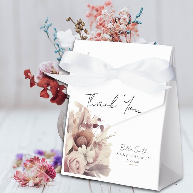 Caixinha De Lembrancinhas Elegant Neutral Gold Cradle Baby Shower (Criador carregado)