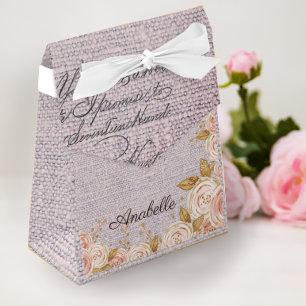 Caixinha De Lembrancinhas Elegant Pink Floral Paris Party