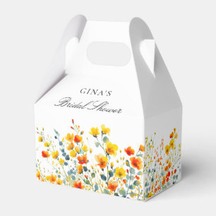 Caixinha De Lembrancinhas Elegante Aquarela Chá de panela Floral de Flor Sel