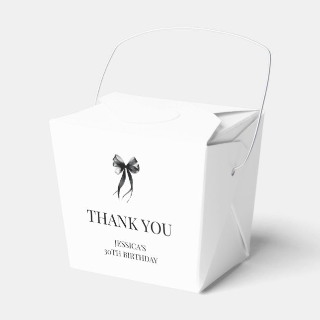 Caixinha De Lembrancinhas Elegante Arco Negro Chic 34 Partido aniversário de (Frente)