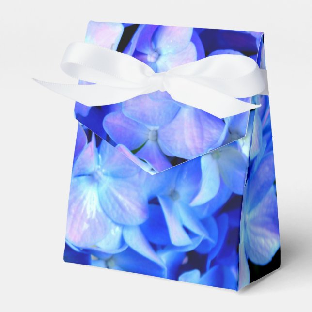 Caixinha De Lembrancinhas Elegante azul-púrpura magenta hidrangea floral (Frente)