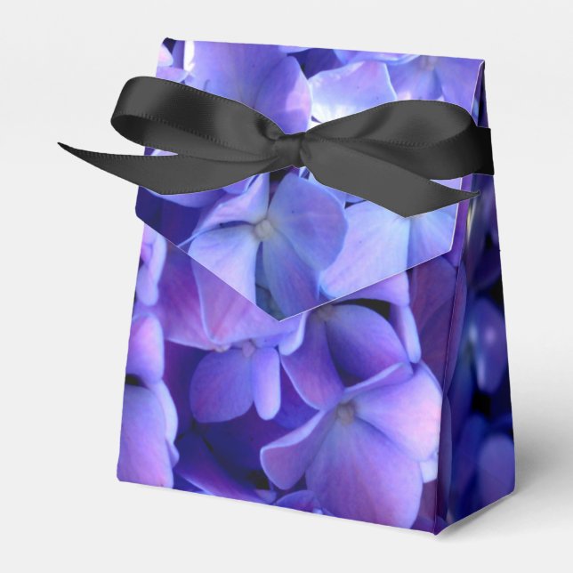 Caixinha De Lembrancinhas Elegante azul-púrpura magenta hidrangea floral (Frente)