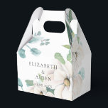 Caixinha De Lembrancinhas Elegante Casamento Aquarela Floral Botânica Branco<br><div class="desc">Caixa de Lembrança com Aguarela Floral Branca – Design Botânico Elegante - Personalizada com o Seu Nome e Data.</div>