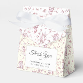 Caixinha De Lembrancinhas Elegante Chic Vintage Rosa Anjos Toile Casamento