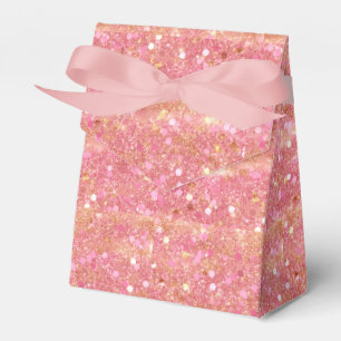 Caixinha De Lembrancinhas Elegante, cor-de-rosa e Dourado Confetti