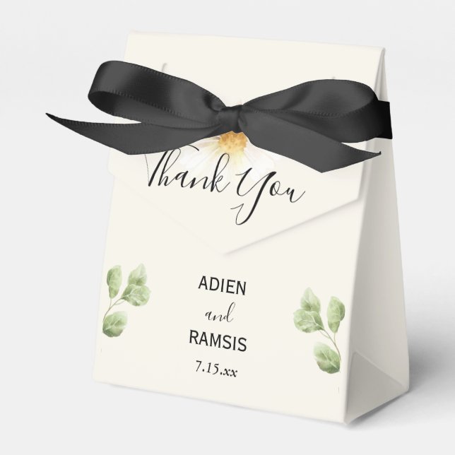 Caixinha De Lembrancinhas Elegante Daisy Favor Box (Frente)