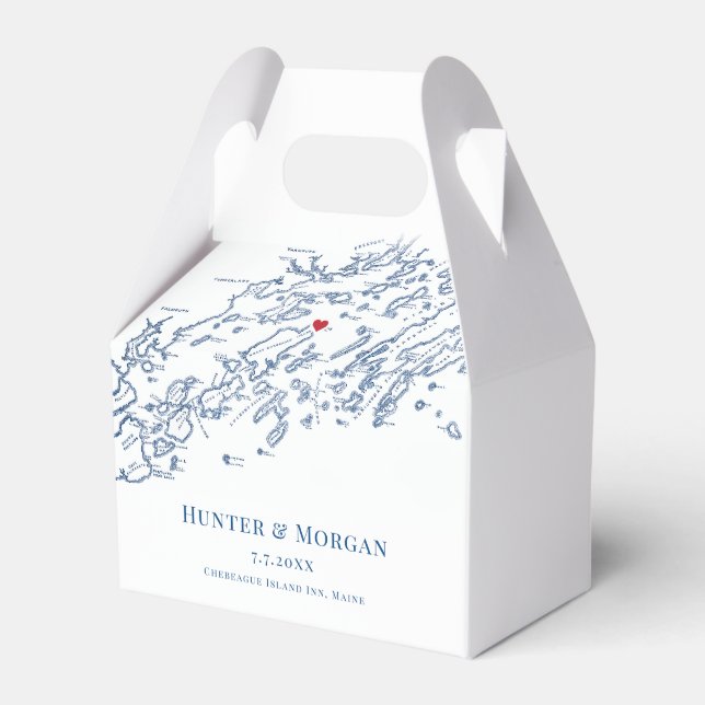 Caixinha De Lembrancinhas Elegante de Casamento de Destino de Churrasague Is (Frente)