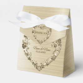 Caixinha De Lembrancinhas Elegante de Frame do Coração do Ornamentado Floral