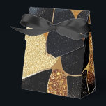 Caixinha De Lembrancinhas Elegante Estampa Animal Dourado e Preto com Brilho<br><div class="desc">Caixas de Favorito com Elegante Estampa Animal Dourado e Preto com Brilho</div>