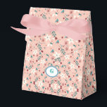 Caixinha De Lembrancinhas Elegante Flor Rosa<br><div class="desc">Caixa de Favor de Comida e Bebida,  Conjunto de Etiquetas de Garrafa de Água,  Caixa de Favor Personalizada de Comida e Bebida Conjunto de Etiquetas de Garrafa de Água</div>