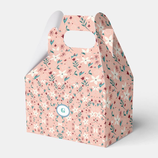 Caixinha De Lembrancinhas Elegante Floral Rosa (Frente)