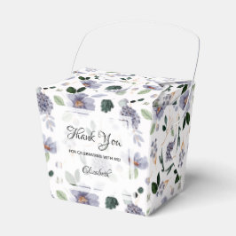 Caixinha De Lembrancinhas Elegante Floral Roxo em Aquarela