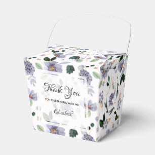 Caixinha De Lembrancinhas Elegante Floral Roxo em Aquarela