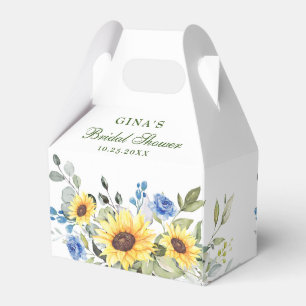 Caixinha De Lembrancinhas Elegante Girassóis Eucalyptus Chá de panela Flor
