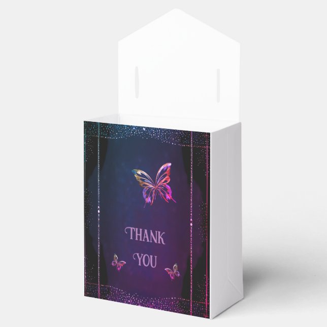 Caixinha De Lembrancinhas Elegante Mauve e Dourado Casamento (Aberto)