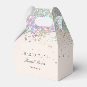 Caixinha De Lembrancinhas Elegante Modern Glitter Chá de panela Geschenksch