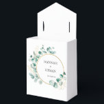 Caixinha De Lembrancinhas Elegante Ouro Folhagem Eucalipto Personalizado<br><div class="desc">Caixas de Lembranças Personalizadas de Eucalipto com Folhagem em Ouro Elegante</div>