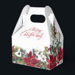 Caixinha De Lembrancinhas Elegante Poinsettia Vermelha Feliz Natal Férias<br><div class="desc">Caixa de Favor Elegante Poinsettia Vermelha Feliz Natal Férias. Para personalização adicional,  clique no link "personalizar ainda mais" e use nossa ferramenta de design para modificar este modelo. Se precisar de ajuda ou itens correspondentes,  entre em contato conosco.</div>