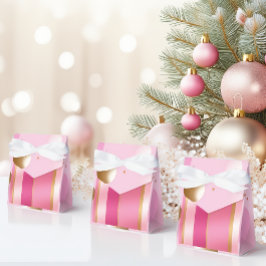 Caixinha De Lembrancinhas Elegante Rosa e Metálicos