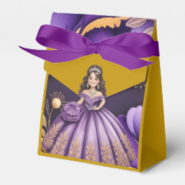 Caixinha De Lembrancinhas Elegante Roxo Quinceañera Girl Art