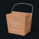 Caixinha De Lembrancinhas Elegante Terracota Letra Caprichosa Personalizada<br><div class="desc">Caixa de Agradecimento Elegante Terracota Letra Caprichosa Personalizada</div>