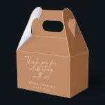 Caixinha De Lembrancinhas Elegante Terracota Letra Moderna Personalizada Obr<br><div class="desc">Caixa de Favor Obrigada com Terracota Elegante e Letra Moderna Personalizada</div>