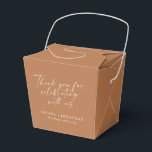 Caixinha De Lembrancinhas Elegante Terracotta Trendy Script Personalizado Ob<br><div class="desc">Caixa de Favorecimento Personalizada do Script de Tendy Terracotta Elegante</div>