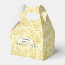 Elegante Toile de Jouy Amarela Clara Vintage