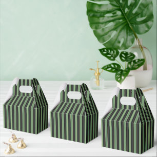 Caixinha De Lembrancinhas Elegante Vintage Verde Salvia Oliva Preto 3D Listr