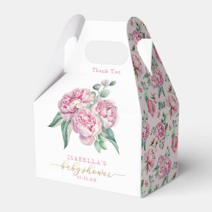 Caixinha De Lembrancinhas Elegante Watercolor Floral Girl Chá de fraldas Fav