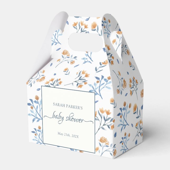 Caixinha De Lembrancinhas Elegante Wildflower Boho Chá de fraldas (Frente)