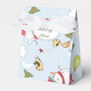 Caixinha De Lembrancinhas Elemento de Natal Padrão de Snowman