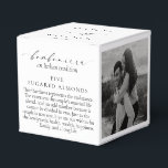 Caixinha De Lembrancinhas Ellesmere Uma Tradição Italiana 5 Amêndoas Açucara<br><div class="desc">Estas caixas de favores de casamento de amêndoas açucaradas apresentam um design minimalista e título em caligrafia. Personalize a caixa com seus nomes,  o título em caligrafia não é editável. Para personalização avançada deste design,  basta selecionar o botão "Personalizar" acima.</div>