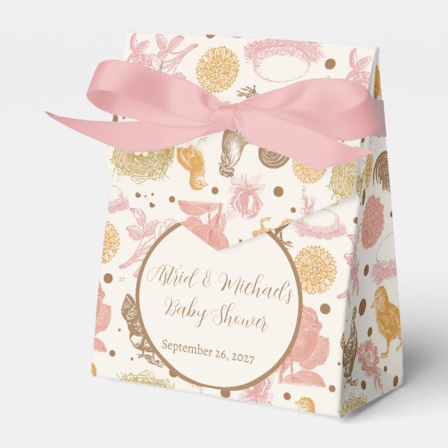 Caixinha De Lembrancinhas Em Breve, Chá de fraldas De Garota (Frente)