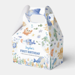 Caixinha De Lembrancinhas Embaixo do Oceano Oceano Marinho Boys Aniversário