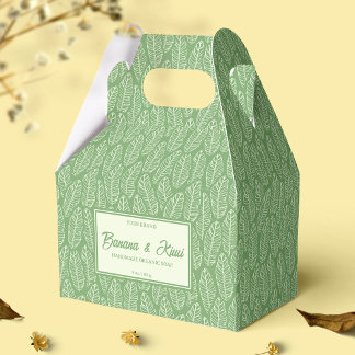 Caixinha De Lembrancinhas Embalagem de Marca com Bar de sabão verde de folha