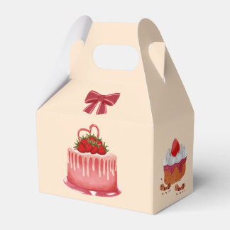 Caixinha De Lembrancinhas Embalagem de shortcake de morango.