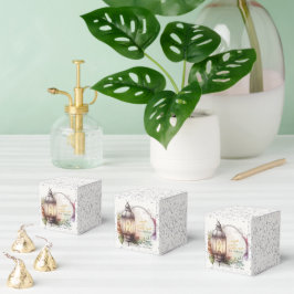 Caixinha De Lembrancinhas Empresa Corporativa Watercolor Lanterna Eid Mubara