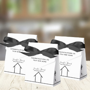 Caixinha De Lembrancinhas Empresa imobiliária White New Home Parabéns