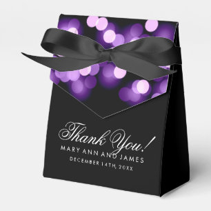Caixinha De Lembrancinhas Encanto roxo de Hollywood do casamento elegante