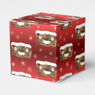 Caixinha De Lembrancinhas Engraçado Natal Fruitcake Padrão Vermelho