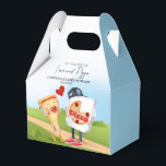 Caixinha De Lembrancinhas Engraçado Pizza Love<br><div class="desc">A fatia do Queijo Pizza cai para uma caixa de entrega de pizza legal e voadora.</div>
