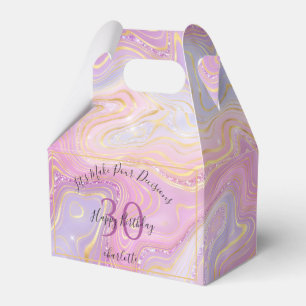 Caixinha De Lembrancinhas Engraçado Qualquer Geodo Dourado Da Glitter Rosa D