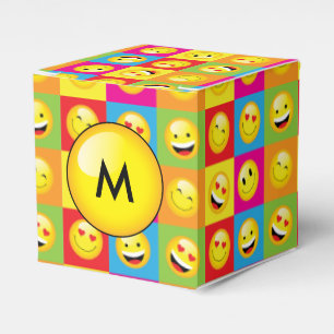 Caixinha De Lembrancinhas Ensinados Emoticon do Partido Emoji