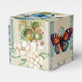 Caixinha De Lembrancinhas Ephemera Vintage com design de Flores