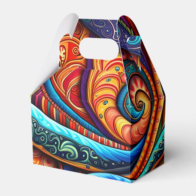 Caixinha De Lembrancinhas Esfregões Vívidos Coloridos (Frente)