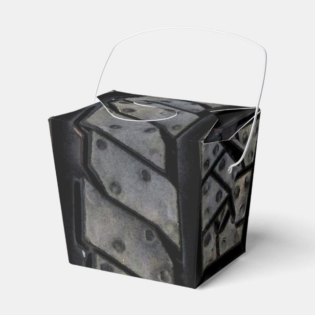 Caixinha De Lembrancinhas Estilo de Borracha Textura Automotiva (Frente)