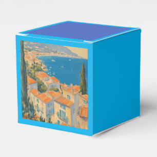 Caixinha De Lembrancinhas Estilo Vintage Cote D'Azur French Viagem Watercolo
